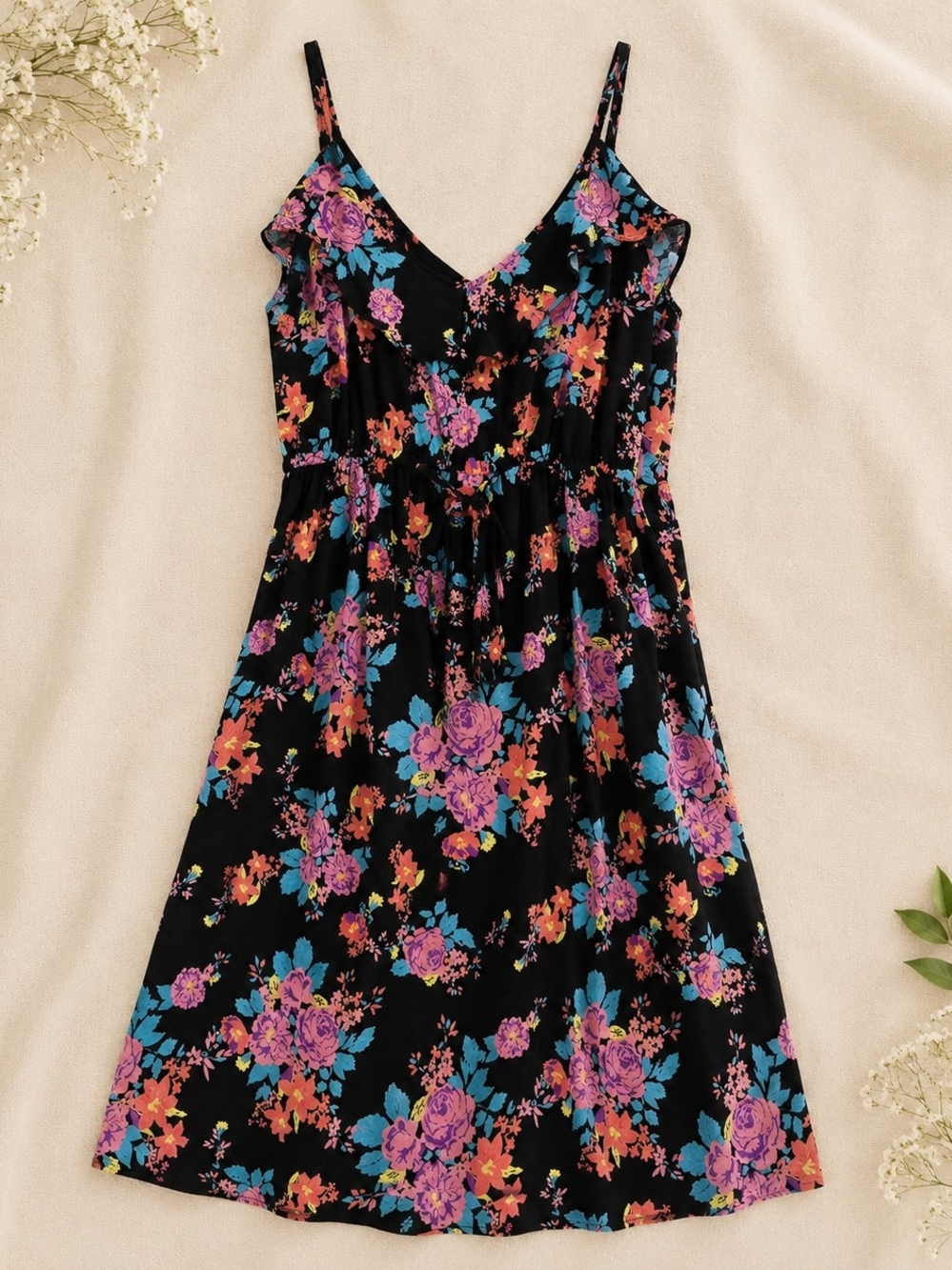 Torrid Floral Midi Dress Rayon Cottagecore Boho